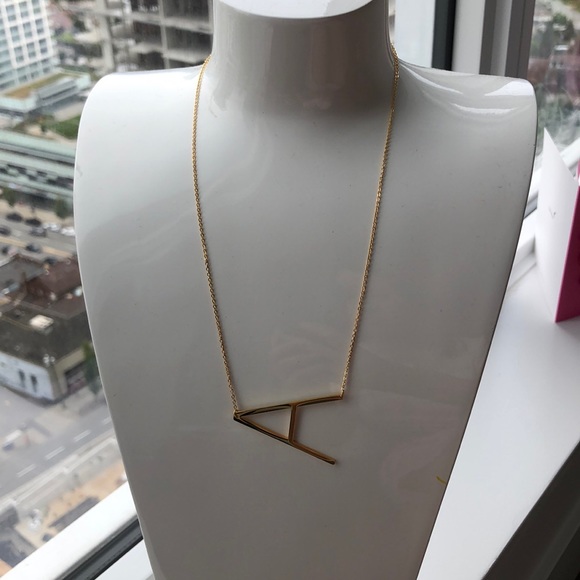 18K GOLD PLATED LARGE ALPHABET NECKLACE 16” - Picture 5 of 5